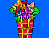 Dibuix Cistell amb flors 3 pintat per JUDITH