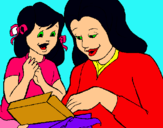 Dibuix Mare i filla pintat per angiethebest1