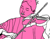Dibuix Violinista  pintat per ABRIL