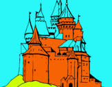 Dibuix Castell medieval pintat per miquel