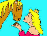 Dibuix Princesa i cavall pintat per Lauralin