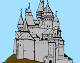 Dibuix Castell medieval pintat per claudia susic grau