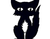 Dibuix Gat persa  pintat per gat negre 2