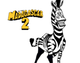 Dibuix Madagascar 2 Marty pintat per mario