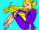 Dibuix Princesa ninja pintat per Lauralin