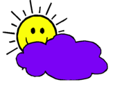 Dibuix Sol i núvol pintat per ALICIA