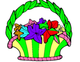 Dibuix Cistell amb flors 4 pintat per maria jose