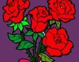 Dibuix Ram de roses pintat per yasmina