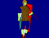 Dibuix Soldat romà  pintat per sergi