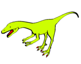 Dibuix Velociraptor II  pintat per gerard ferret colomer