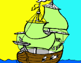 Dibuix Vaixell pintat per alan  pineda    maritin