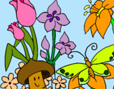 Dibuix Fauna i flora pintat per Alba Baños