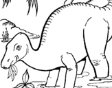 Dibuix Dinosaure menjant pintat per NIL