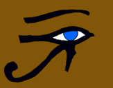 Dibuix Ull Horus pintat per miriam