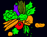 Dibuix verdures pintat per roger mensa