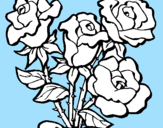 Dibuix Ram de roses pintat per anna...de regal,les flors