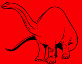 Dibuix Braquiosauri II  pintat per marcel lamana