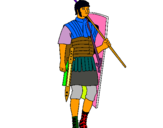 Dibuix Soldat romà  pintat per PABLO  DANI
