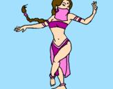 Dibuix Princesa mora ballant pintat per mónica losada