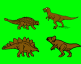 Dibuix Dinosauris de terra pintat per cristina