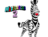 Dibuix Madagascar 2 Marty pintat per BERTA