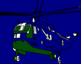 Dibuix Helicòpter al rescat  pintat per carmen