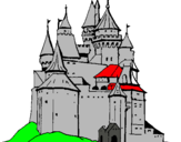 Dibuix Castell medieval pintat per mario