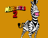Dibuix Madagascar 2 Marty pintat per Eleni
