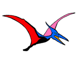 Dibuix Pterodàctil pintat per marc