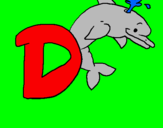 Dibuix Dofí pintat per sila