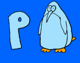 Dibuix Pingüi pintat per roger