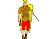 Dibuix Soldat romà  pintat per marc