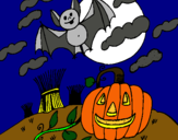 Dibuix Paisatge de Halloween pintat per Jasmina