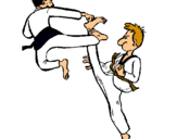 Dibuix Karate pintat per taekwondo Jordi