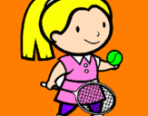 Dibuix Noia tennista pintat per CLAUDIA SOCA