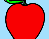 Dibuix poma pintat per maria