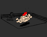 Dibuix Lluita en el ring  pintat per america vs chivas