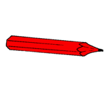 Dibuix Llapis  pintat per llapis vermell