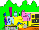 Dibuix Locomotora  pintat per erika