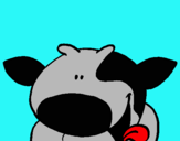 Dibuix Vaca somrient  pintat per sandro   tengo  tamrico  