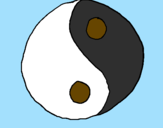 Dibuix Yin yang pintat per marti.
