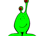 Dibuix Mini extraterrestre pintat per emma pujol