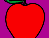 Dibuix poma pintat per AROA
