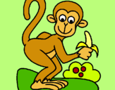 Dibuix Mono pintat per mcc
