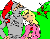 Dibuix Sant Jordi y la princesa pintat per mahamadou