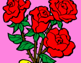 Dibuix Ram de roses pintat per NEREA RODRIGUEZ CAELLES 