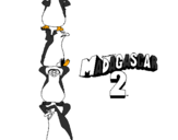 Dibuix Madagascar 2 Pingüins pintat per MARIA