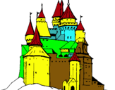 Dibuix Castell medieval pintat per alex caballero osa
