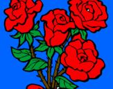 Dibuix Ram de roses pintat per ALEX