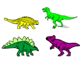 Dibuix Dinosauris de terra pintat per Mercè